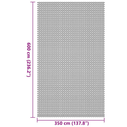 vidaXL Tent Carpet Anthracite 600 x 350 cm Polyester
