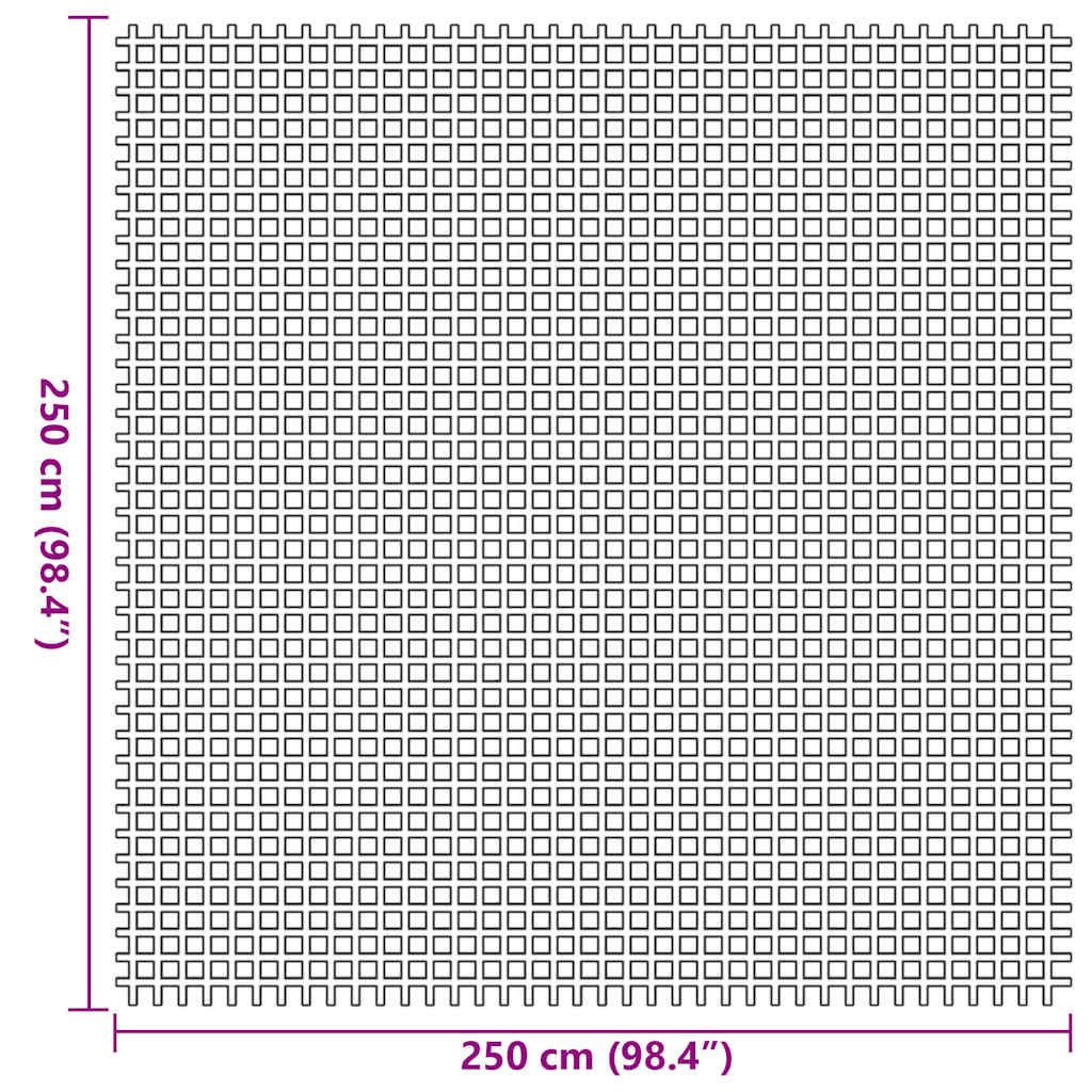 vidaXL Tent Carpet Green 250 x 250 cm Polyester