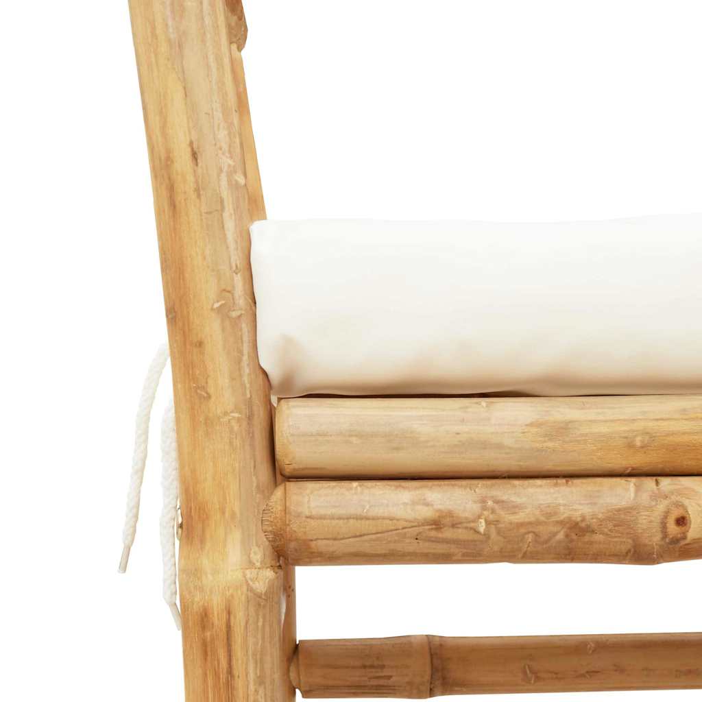 vidaXL Garden Bench with Cushion Brown 110 x 38 x 65cm Bamboo