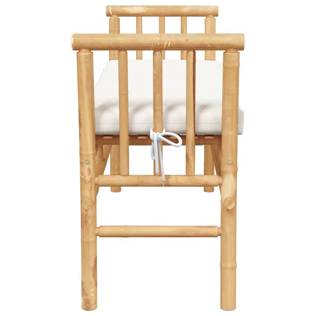 vidaXL Garden Bench with Cushion Brown 110 x 38 x 65cm Bamboo