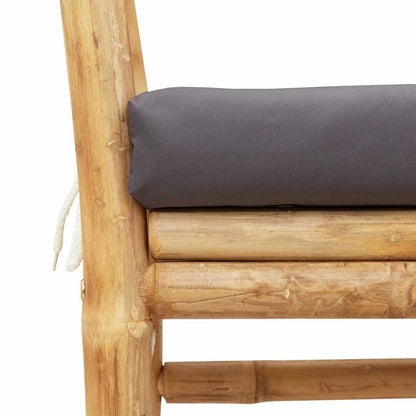 vidaXL Garden Bench with Cushion Brown 110 x 38 x 65cm Bamboo