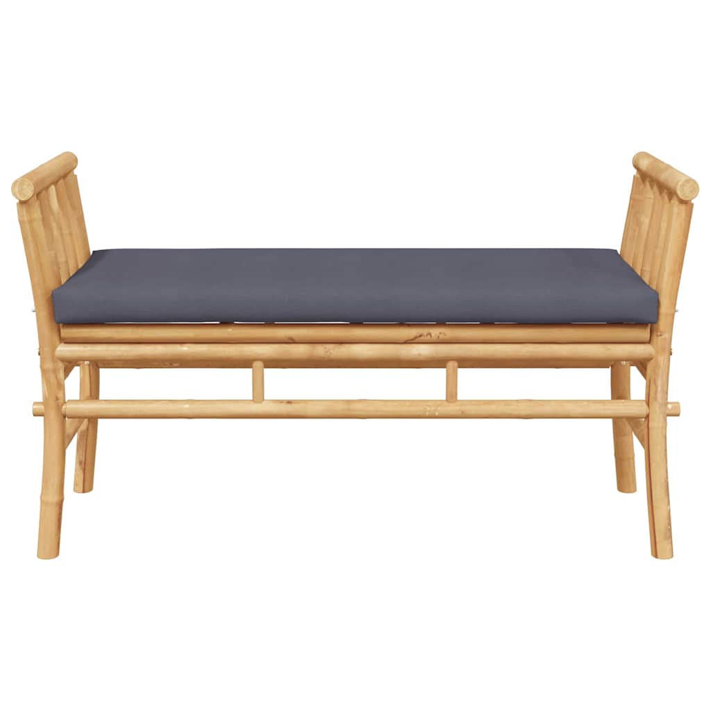 vidaXL Garden Bench with Cushion Brown 110 x 38 x 65cm Bamboo