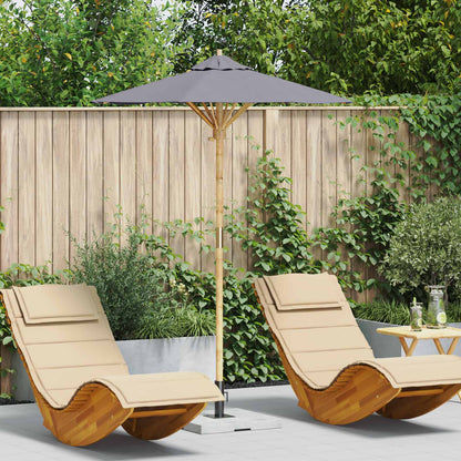 vidaXL Garden Parasol Dark Grey Ø 150 x 210 cm Bamboo