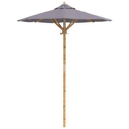 vidaXL Garden Parasol Dark Grey Ø 150 x 210 cm Bamboo