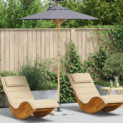 vidaXL Garden Parasol Dark Grey Ø 180 x 230 cm Bamboo
