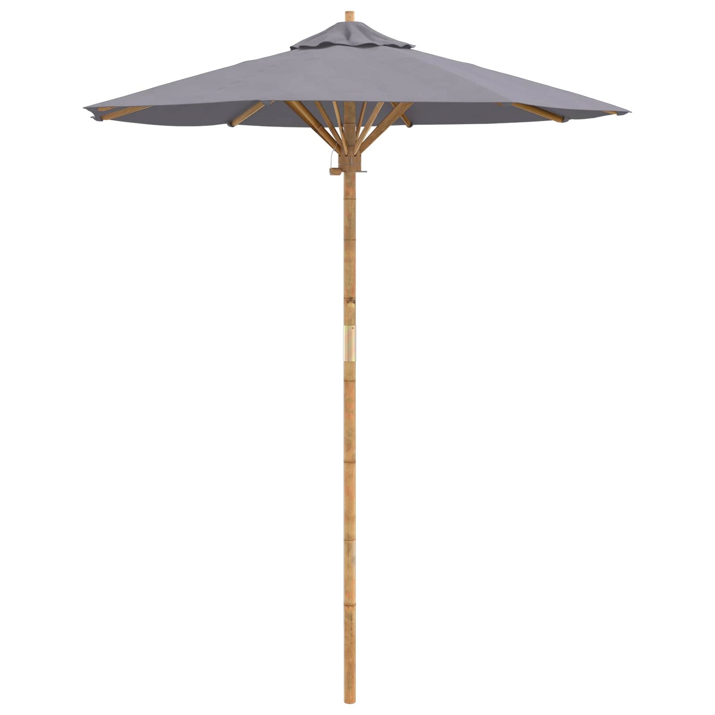 vidaXL Garden Parasol Dark Grey Ø 180 x 230 cm Bamboo