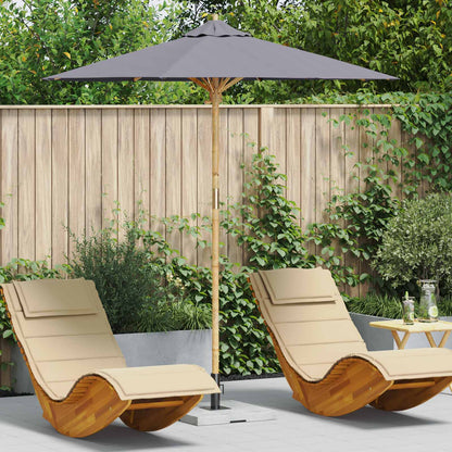 vidaXL Garden Parasol Dark Grey Ø 217 x 230 cm Bamboo