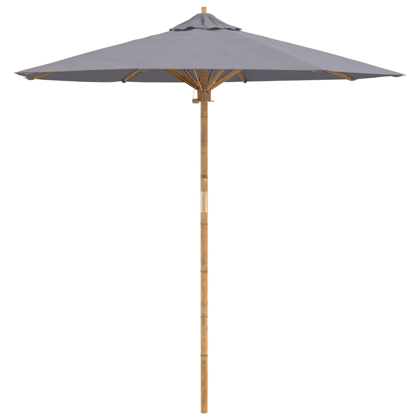 vidaXL Garden Parasol Dark Grey Ø 217 x 230 cm Bamboo