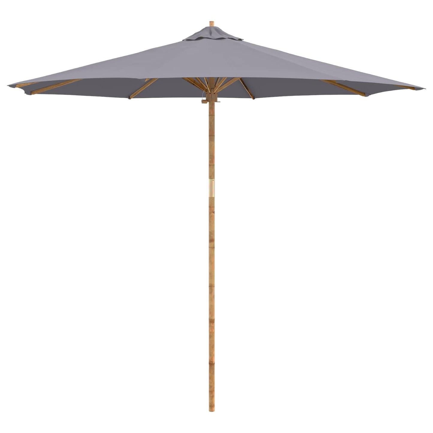 vidaXL Garden Parasol Dark Grey Ø 270 x 260 cm Bamboo