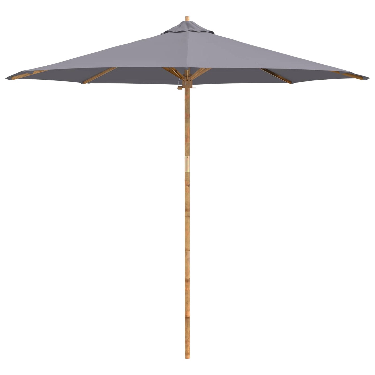 vidaXL Garden Parasol Dark Grey Ø 270 x 260 cm Bamboo