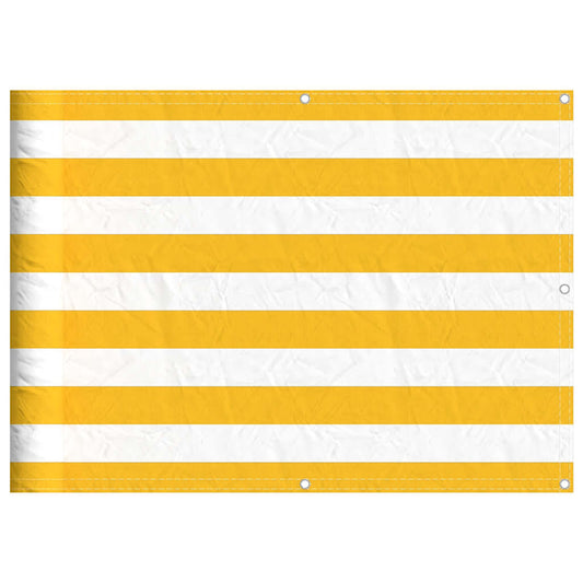 vidaXL Balcony Screen Yellow and White Stripe 75x800 cm