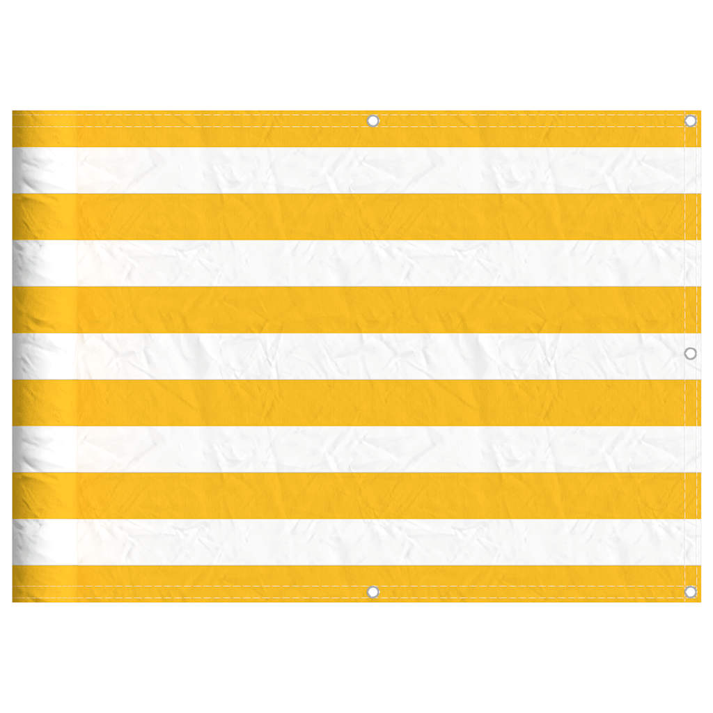 vidaXL Balcony Screen Yellow and White Stripe 75x1000 cm