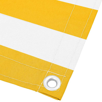 vidaXL Balcony Screen Yellow and White Stripe 90x1000 cm