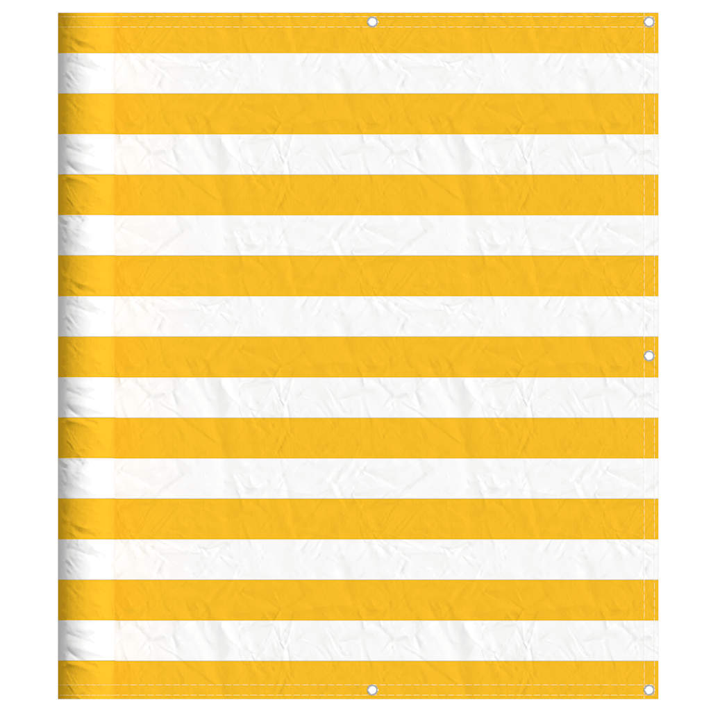 vidaXL Balcony Screen Yellow and White Stripe 120x700 cm