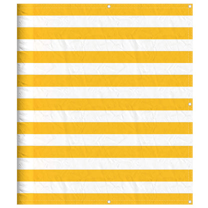 vidaXL Balcony Screen Yellow and White Stripe 120x700 cm