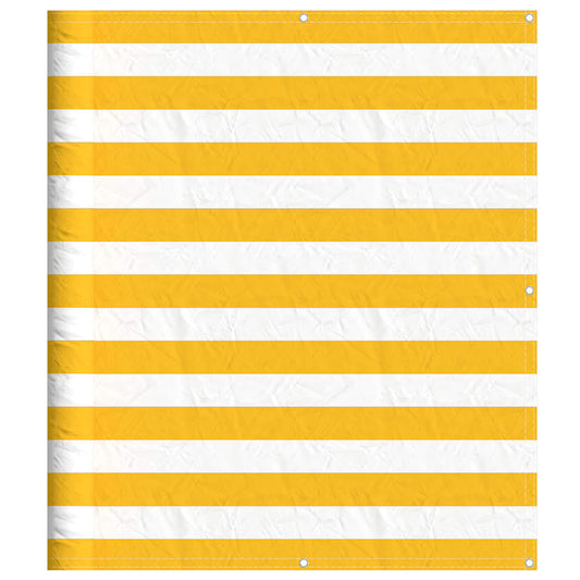 vidaXL Balcony Screen Yellow and White Stripe 120x700 cm
