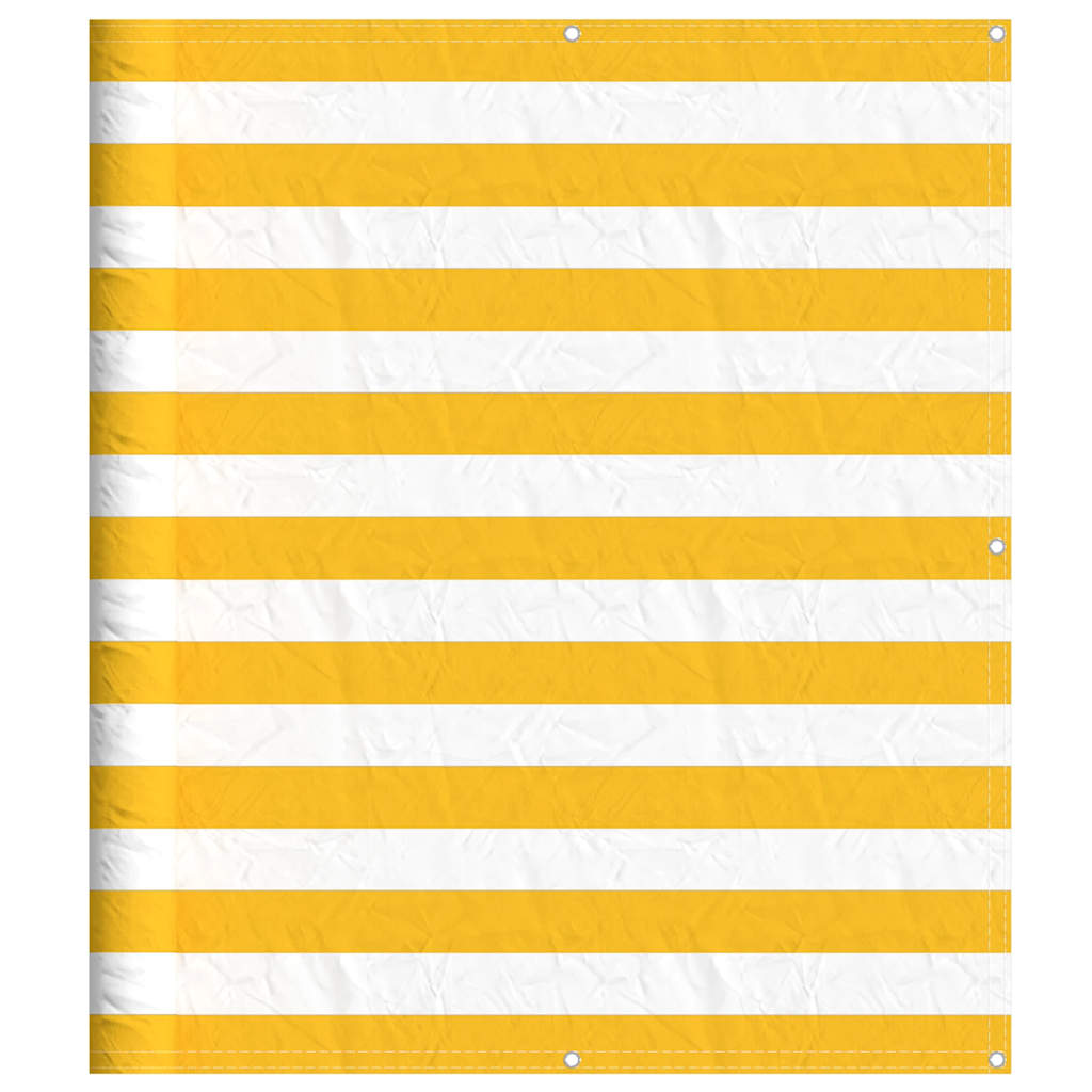 vidaXL Balcony Screen Yellow and White Stripe 120x800 cm