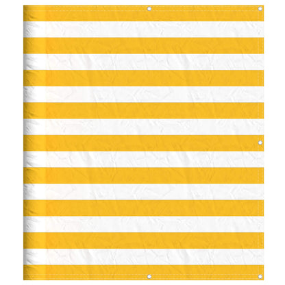 vidaXL Balcony Screen Yellow and White Stripe 120x800 cm