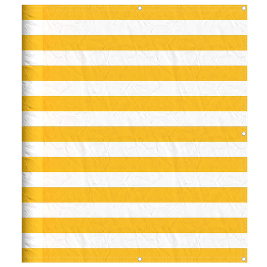 vidaXL Balcony Screen Yellow and White Stripe 120x800 cm