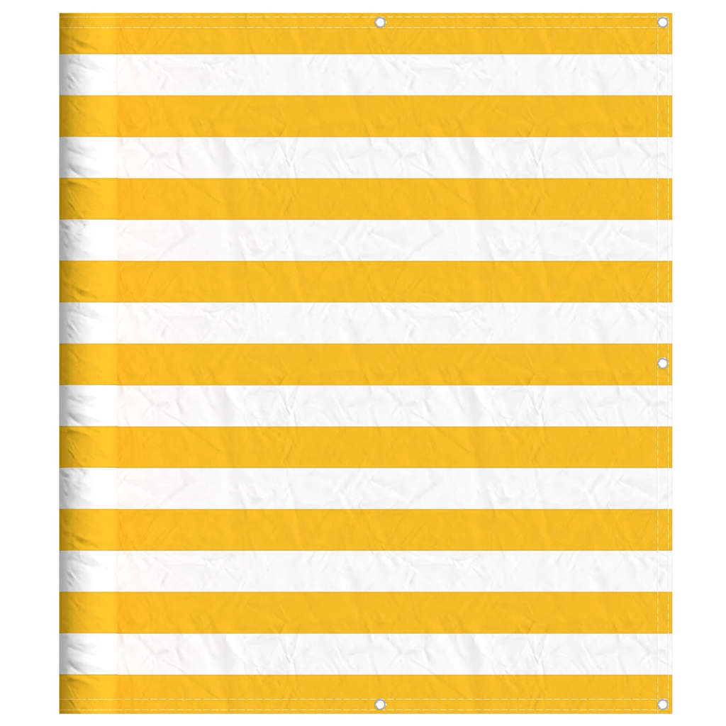 vidaXL Balcony Screen Yellow and White Stripe 120x1000 cm