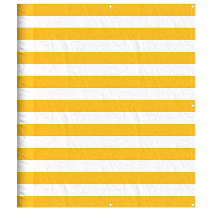 vidaXL Balcony Screen Yellow and White Stripe 120x1000 cm