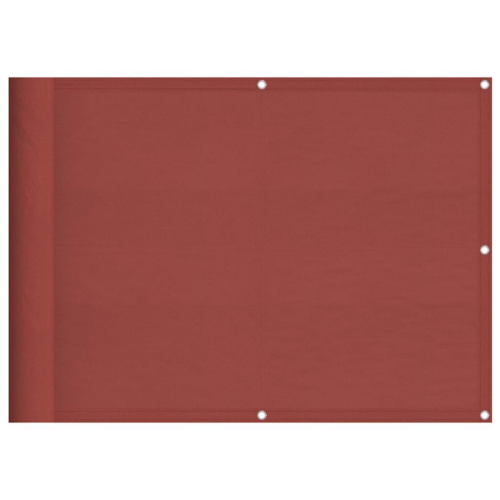 vidaXL Balcony Screen Terracotta 75x1000 cm 100% Polyester Oxford