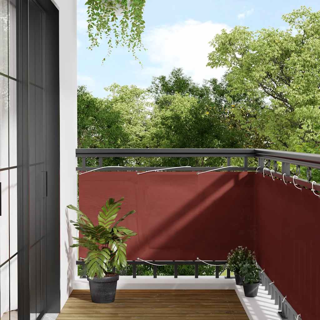 vidaXL Balcony Screen Terracotta 75x1000 cm 100% Polyester Oxford