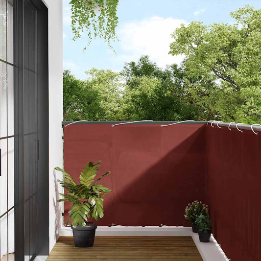 vidaXL Balcony Screen Terracotta 120x700 cm 100% Polyester Oxford