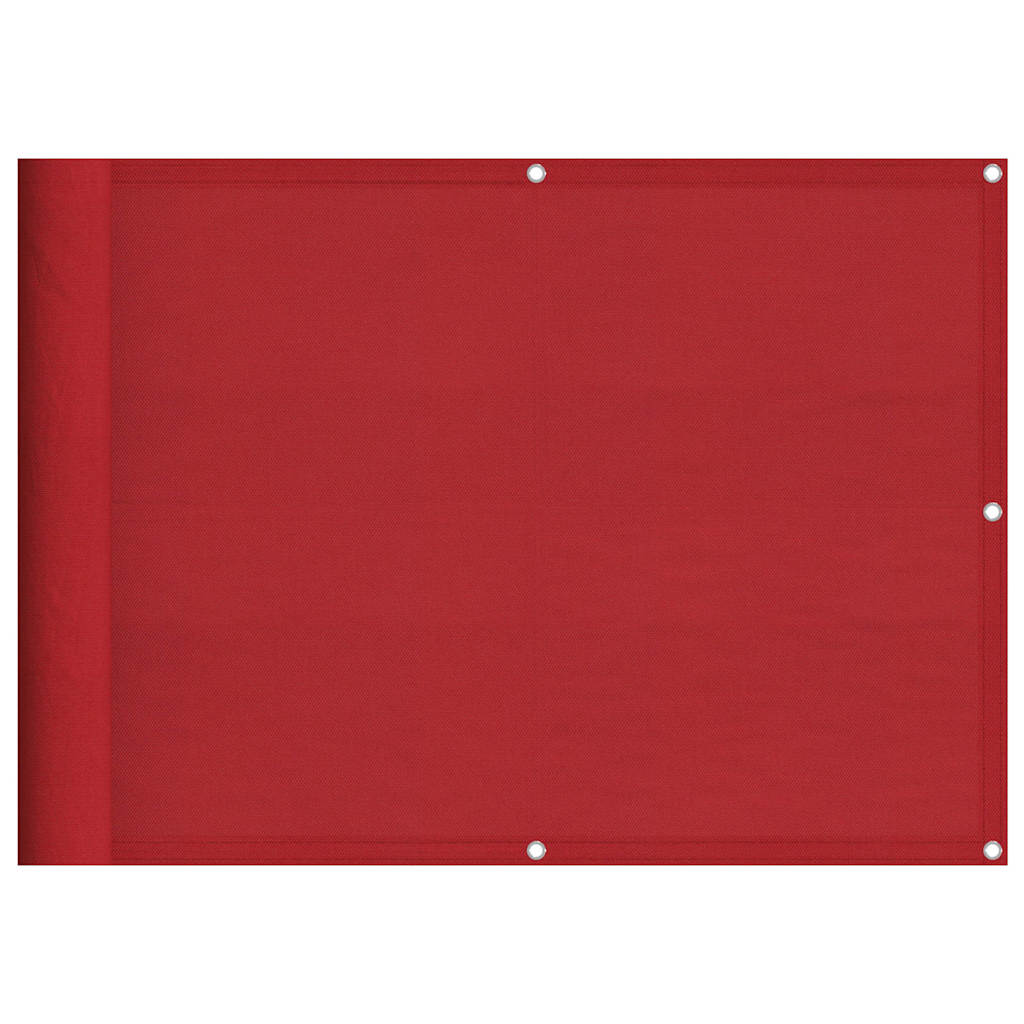 vidaXL Balcony Screen Red 75x700 cm 100% Polyester Oxford