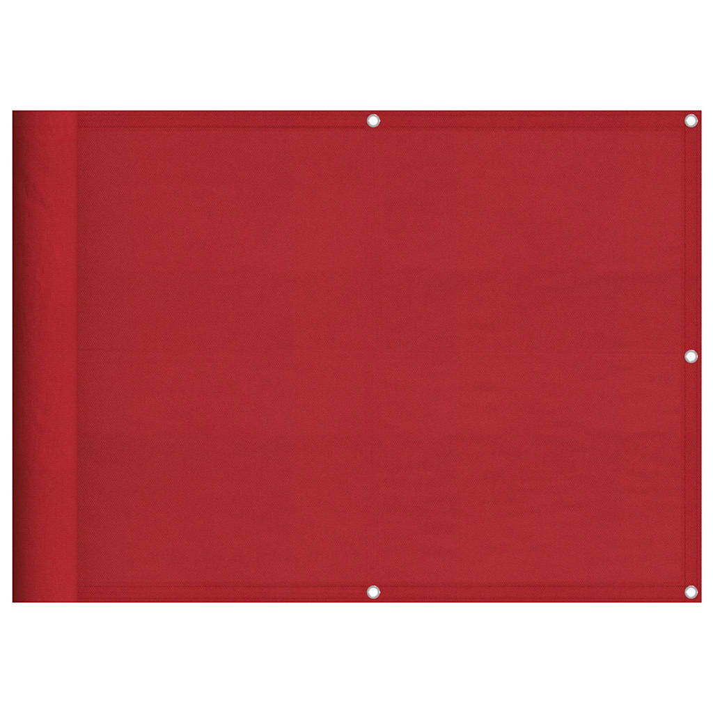 vidaXL Balcony Screen Red 75x800 cm 100% Polyester Oxford