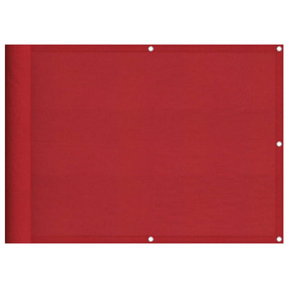 vidaXL Balcony Screen Red 75x800 cm 100% Polyester Oxford