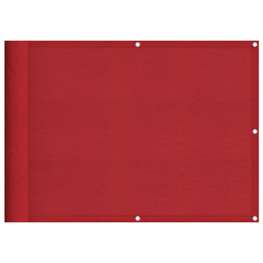 vidaXL Balcony Screen Red 75x800 cm 100% Polyester Oxford