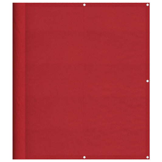 vidaXL Balcony Screen Red 120x700 cm 100% Polyester Oxford