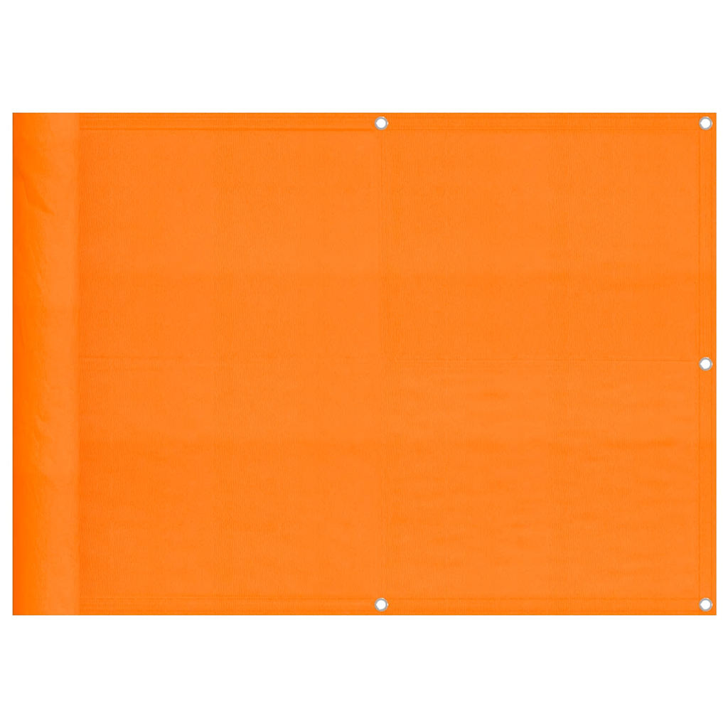 vidaXL Balcony Screen Orange 75x1000 cm 100% Polyester Oxford