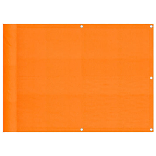 vidaXL Balcony Screen Orange 75x1000 cm 100% Polyester Oxford