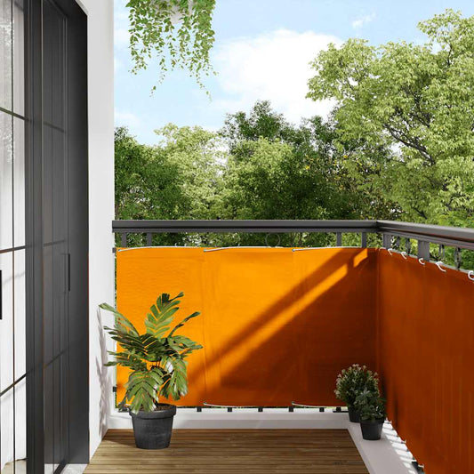 vidaXL Balcony Screen Orange 90x800 cm 100% Polyester Oxford