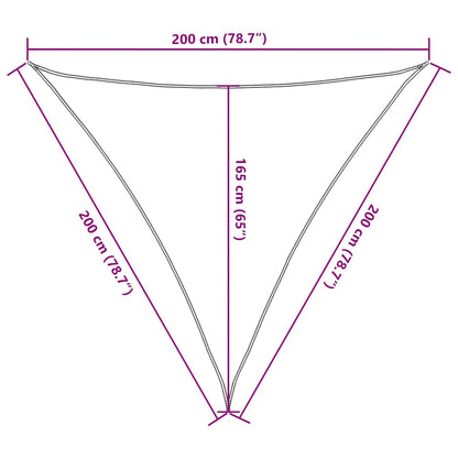 vidaXL Sun Shade Sail Taupe 2x2x2 m 100% Polyester Oxford