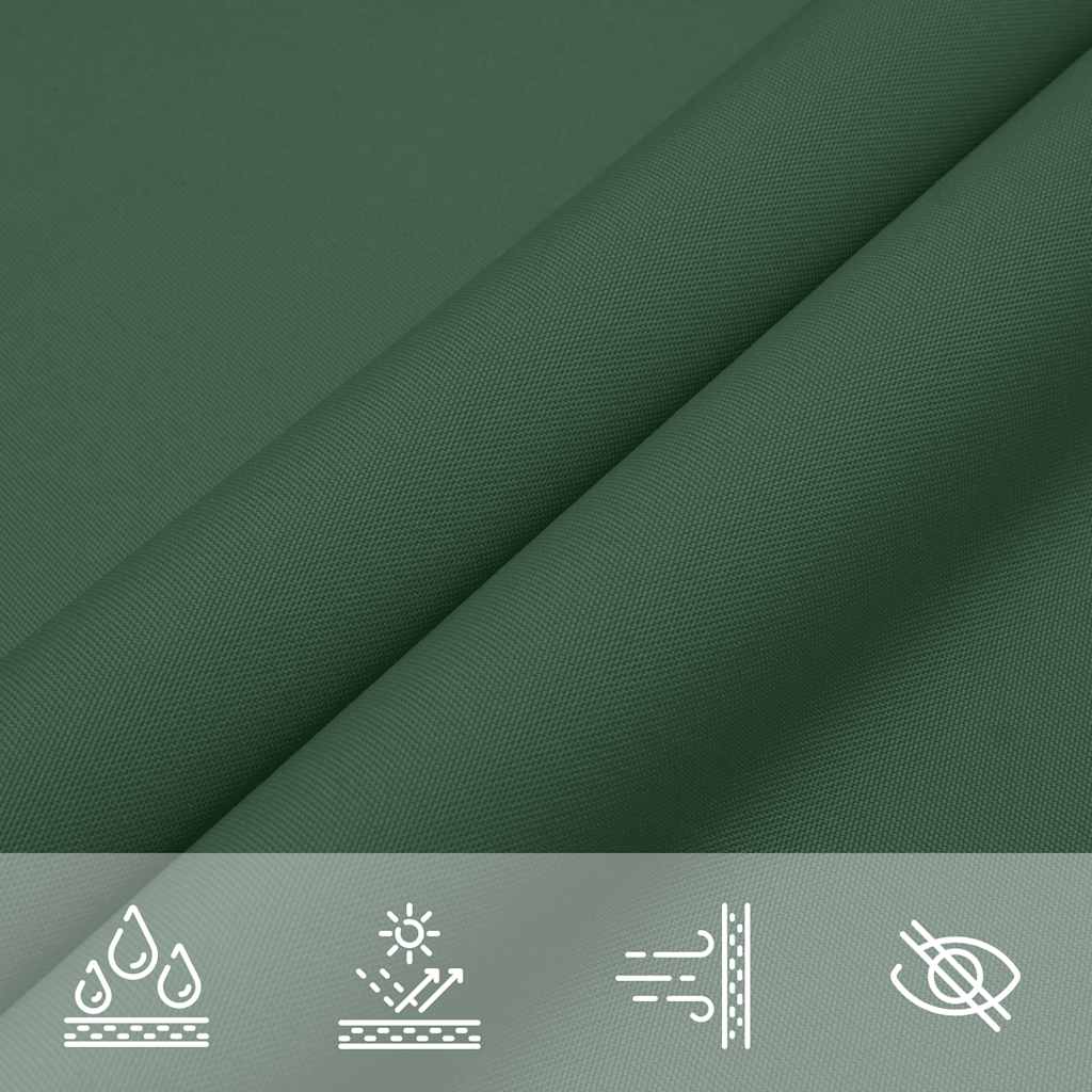 vidaXL Sun Shade Sail Dark Green 2x2x2 m 100% Polyester Oxford