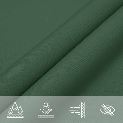 vidaXL Sun Shade Sail Dark Green 2x2x2 m 100% Polyester Oxford