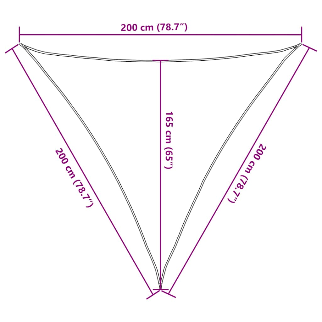 vidaXL Sun Shade Sail Dark Green 2x2x2 m 100% Polyester Oxford