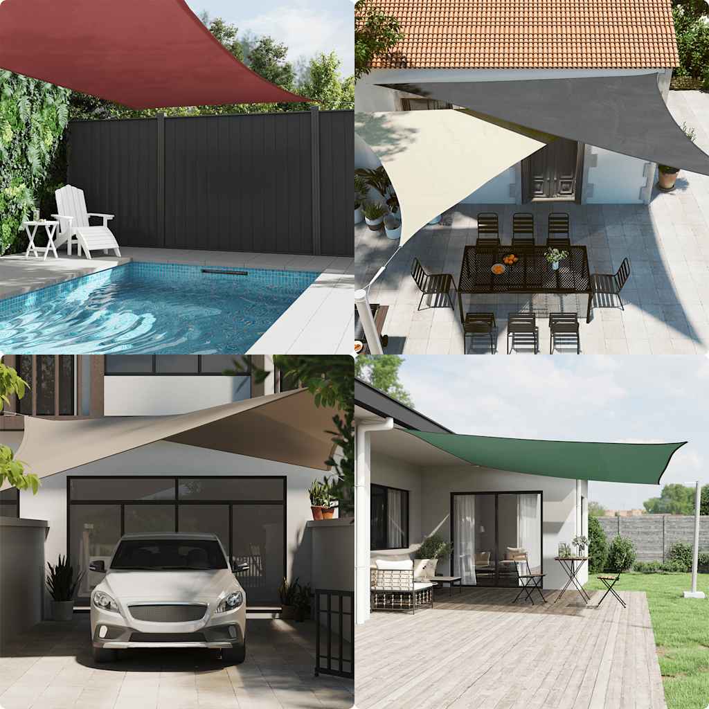 vidaXL Sun Shade Sail Dark Green 2x2x2 m 100% Polyester Oxford
