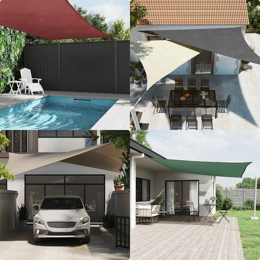vidaXL Sun Shade Sail Dark Green 2x2x2 m 100% Polyester Oxford