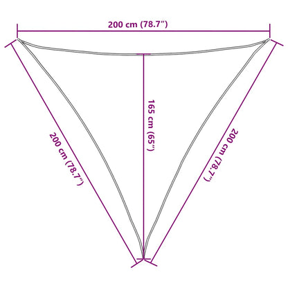 vidaXL Sun Shade Sail Blue 2x2x2 m 100% Polyester Oxford