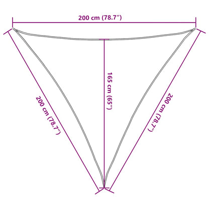 vidaXL Sun Shade Sail Yellow 2x2x2 m 100% Polyester Oxford