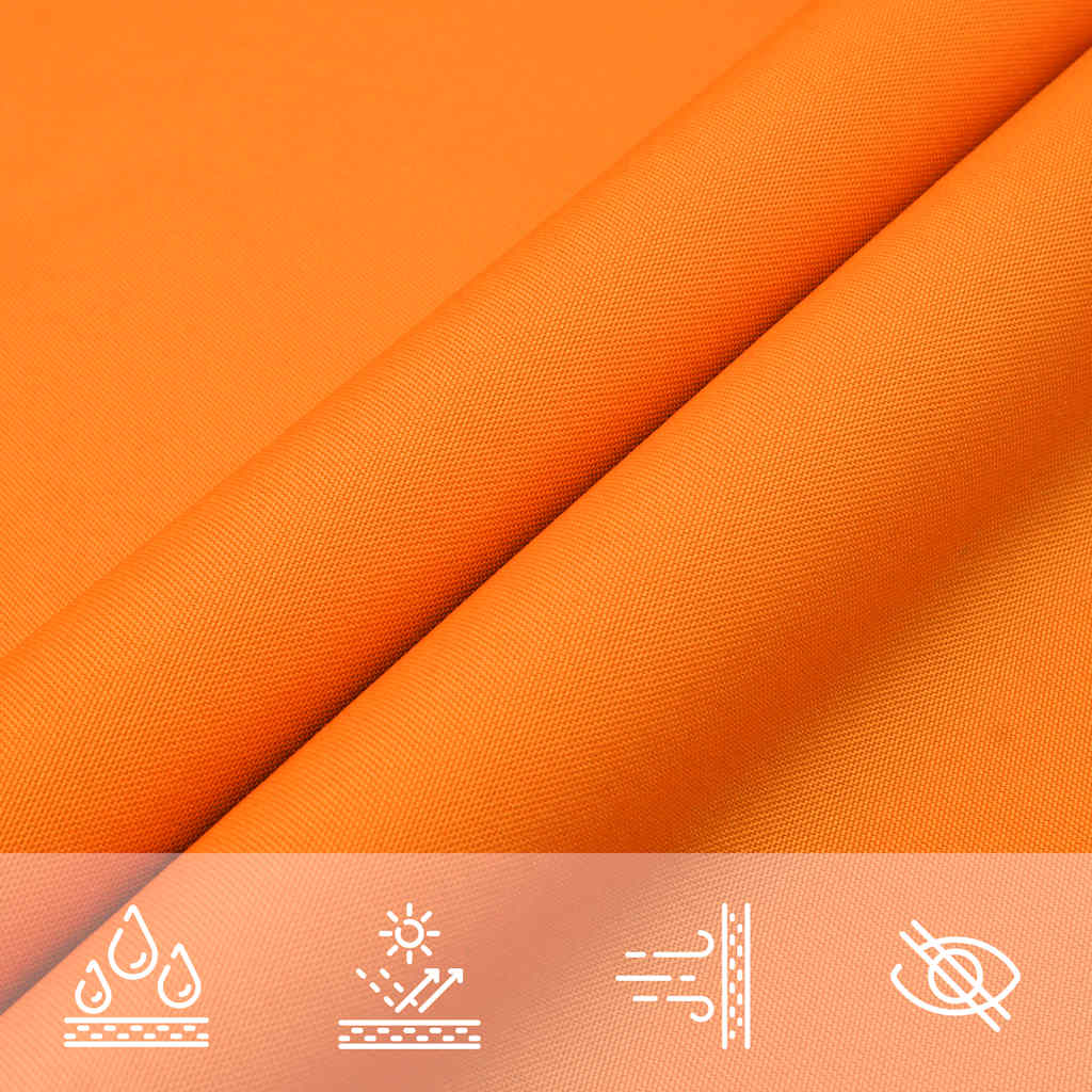 vidaXL Sun Shade Sail Orange 2x2x2 m 100% Polyester Oxford