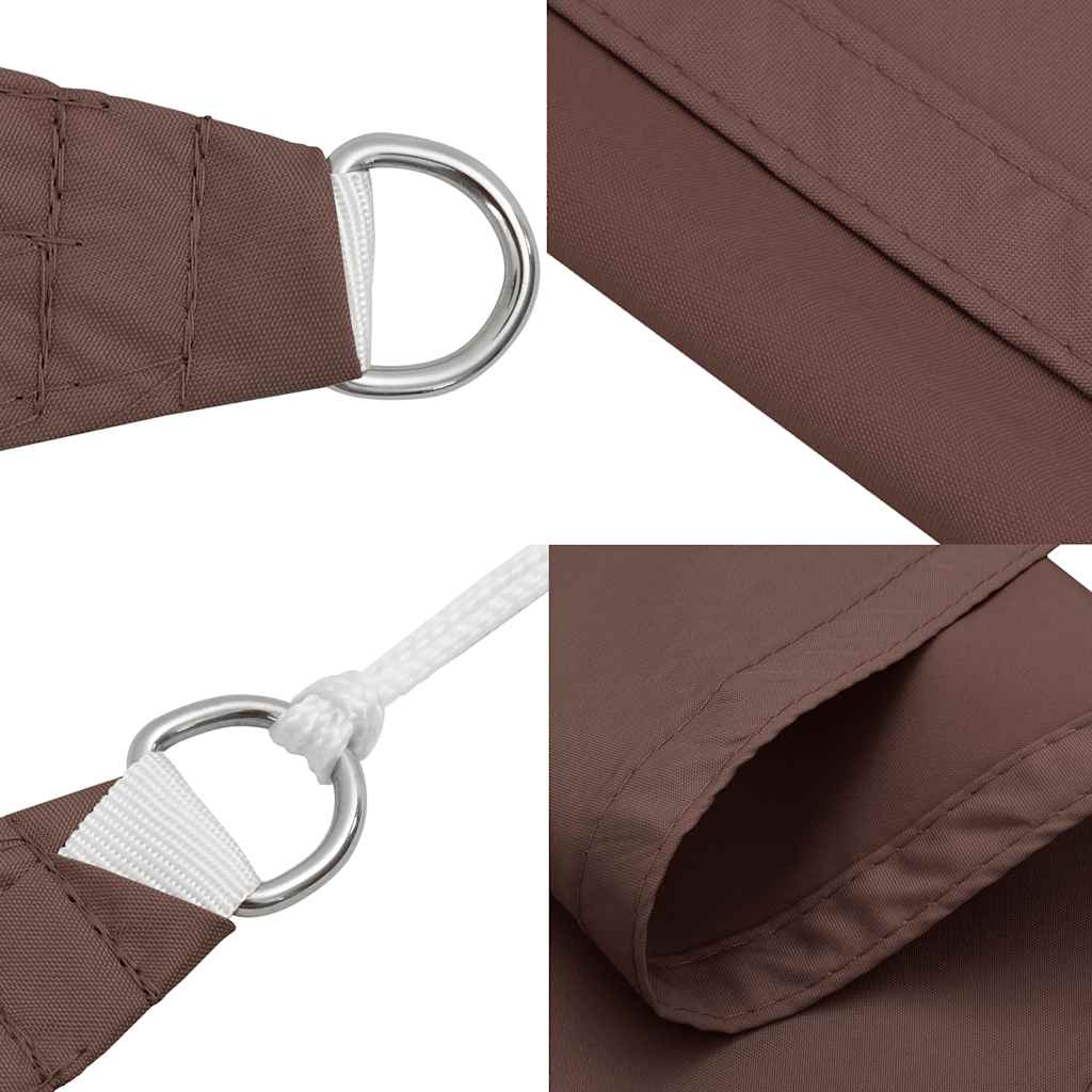 vidaXL Sun Shade Sail Brown 7x5x5 m 100% Polyester Oxford