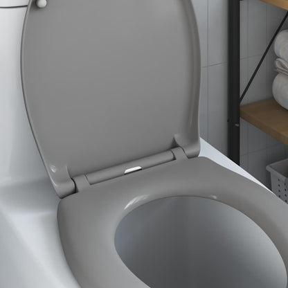 vidaXL Toilet Seat Grey 44.8 x 37.3 x 4.2 cm Duroplast
