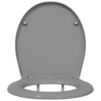 vidaXL Toilet Seat Grey 44.8 x 37.3 x 4.2 cm Duroplast