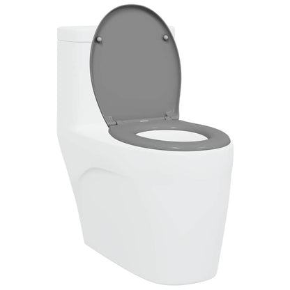 vidaXL Toilet Seat Grey 44.8 x 37.3 x 4.2 cm Duroplast