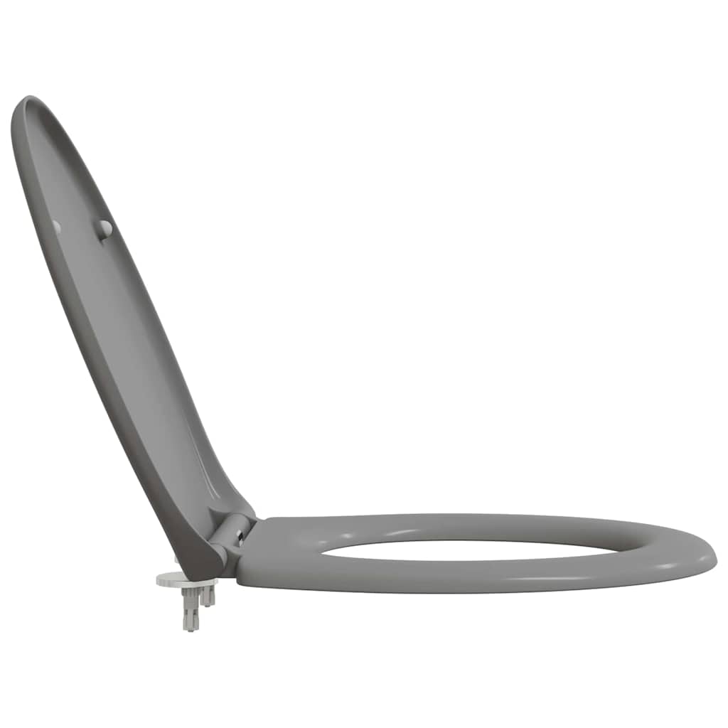 vidaXL Toilet Seat Grey 44.8 x 37.3 x 4.2 cm Duroplast